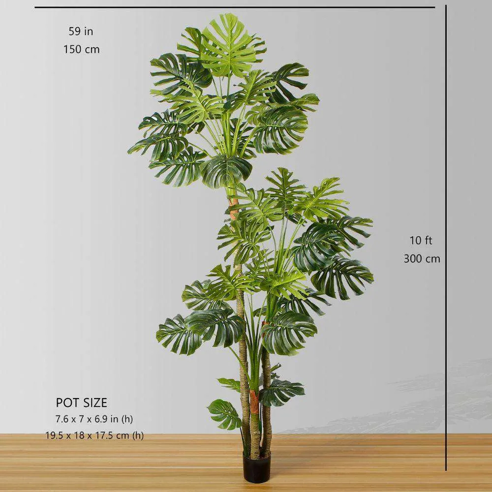 선임 인공 Monstera 화분에 식물 (다중 크기)
