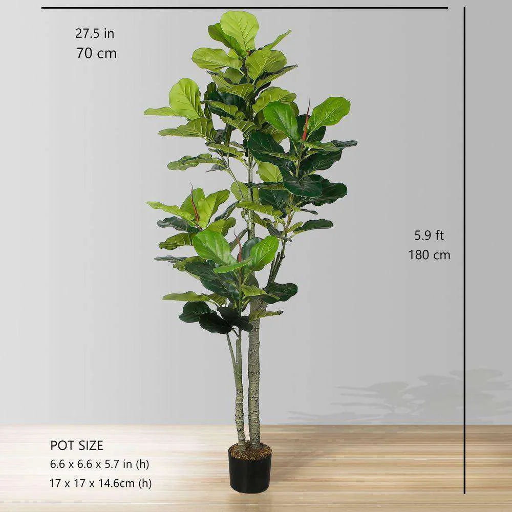 인공 바이올린 잎 화분
