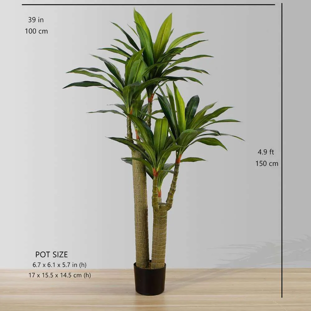 인공 Draecena 나무 화분 식물 (다중 크기)
